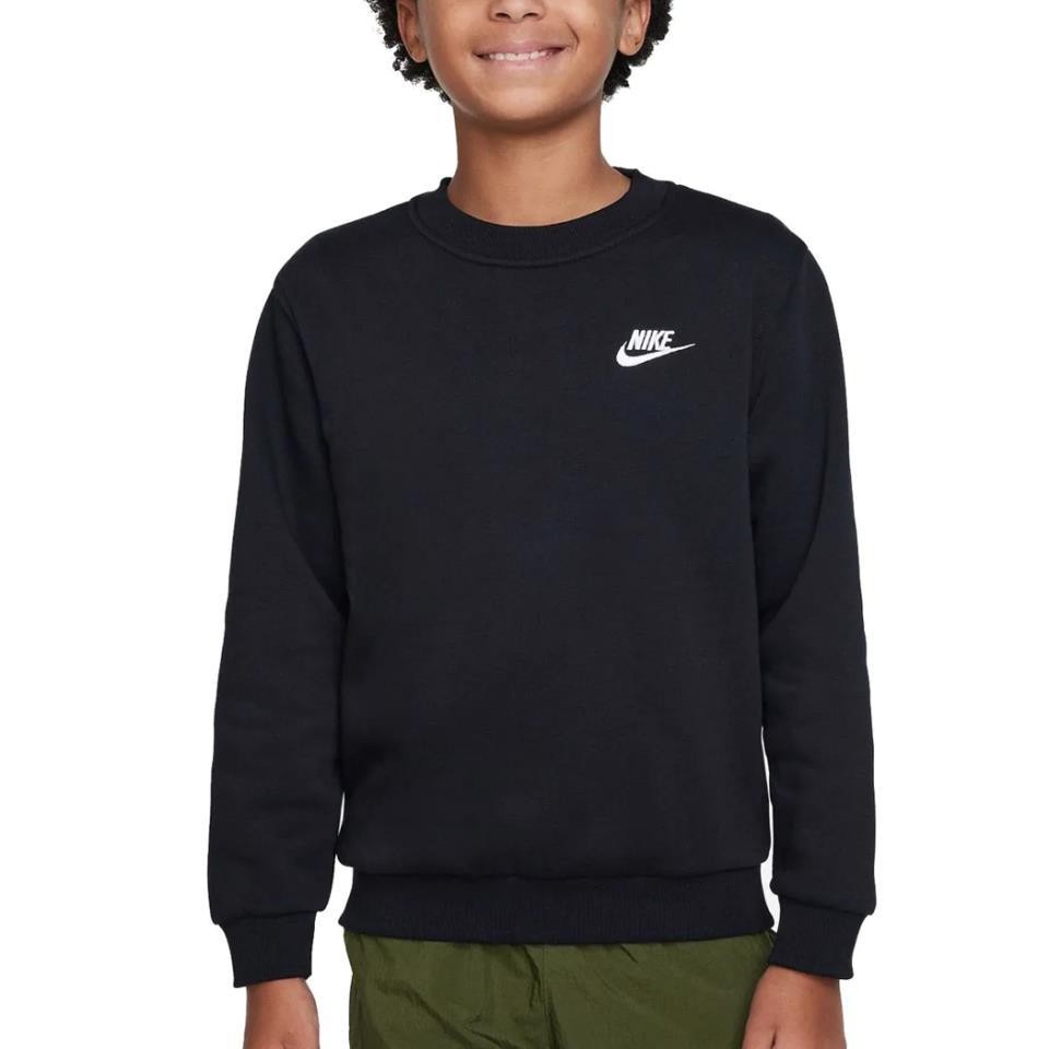 Sudadera Nike Club Crew Negro Niños Fd3006-010