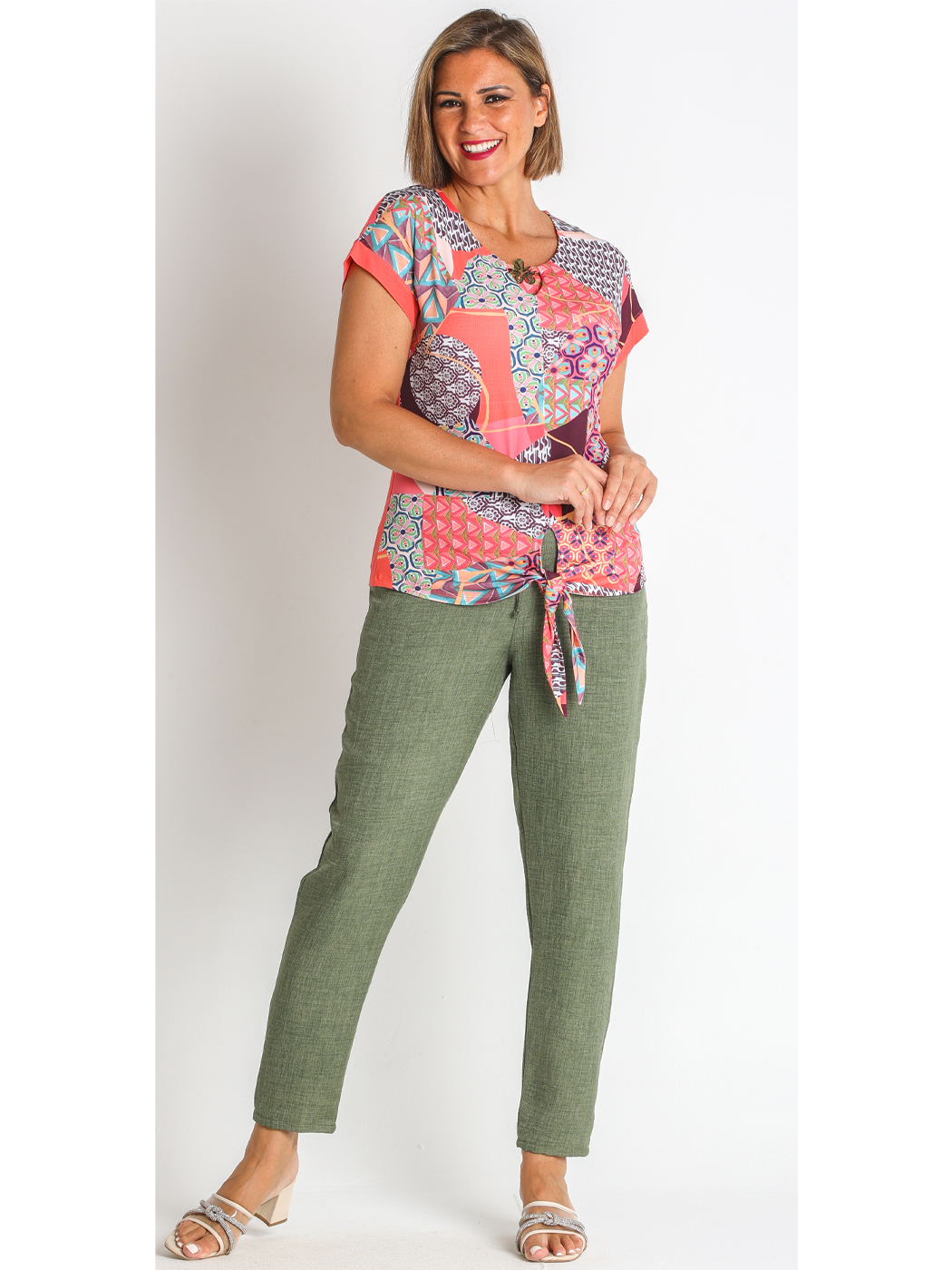 360102L  PANTALON RUSTICO CON BOLSILLOS Y CORDON