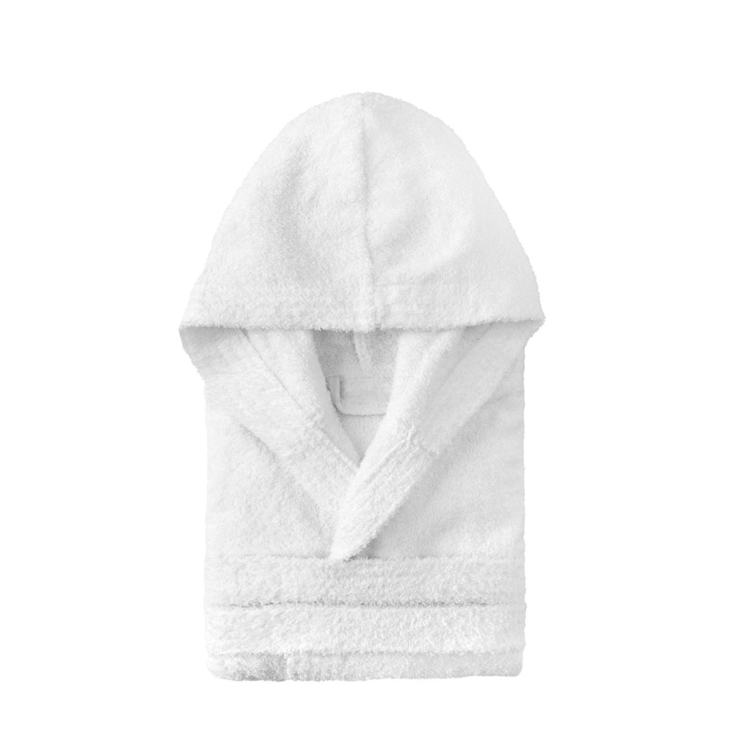 Albornoz niño Bolsa Liso Blanco Talla 6-8, El mejor textil para tu hogar, Fijalo