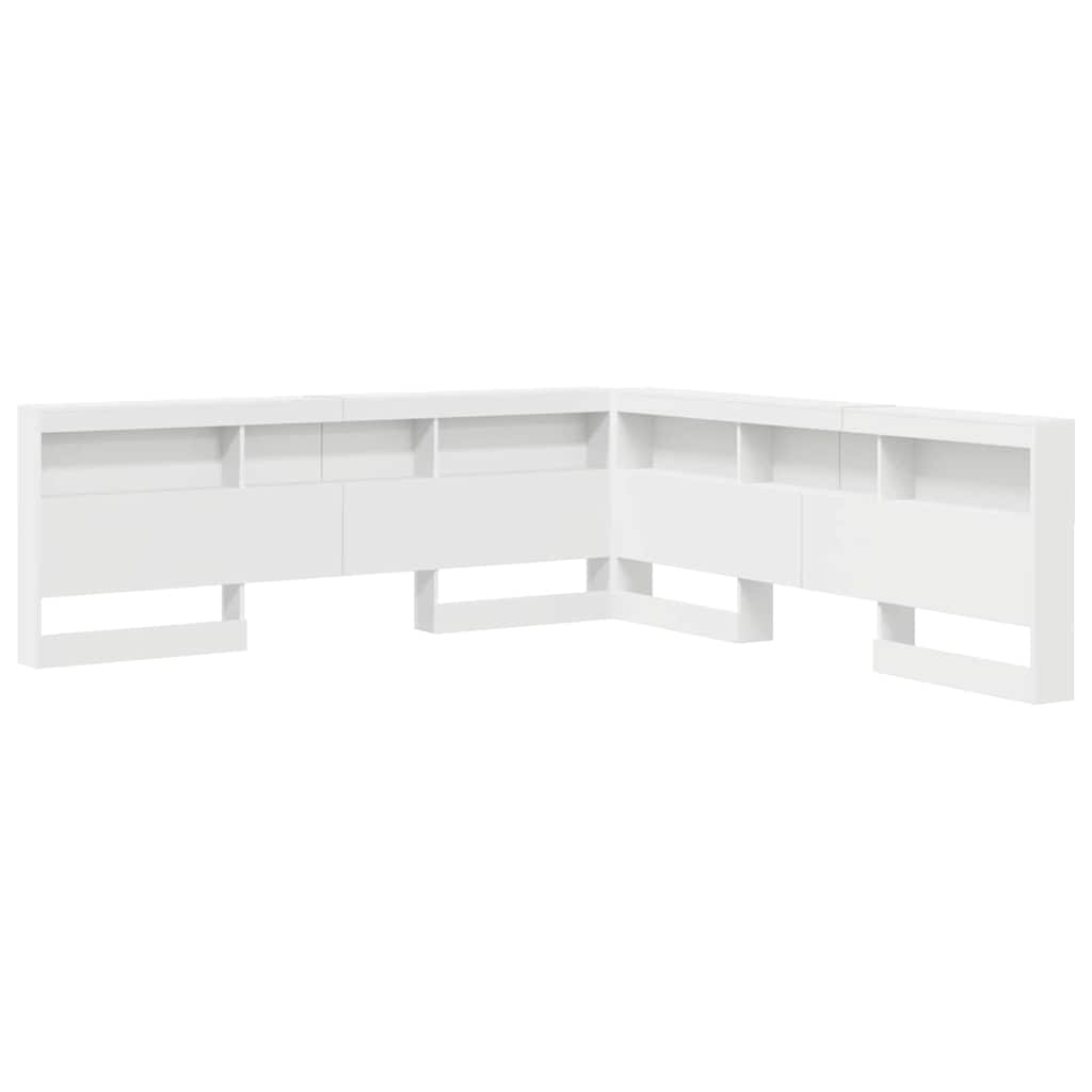 vidaXL Cabecera de almacenamiento Madera de ingeniería 217.5 x 197.5 x 76.5 cm Multicolor
