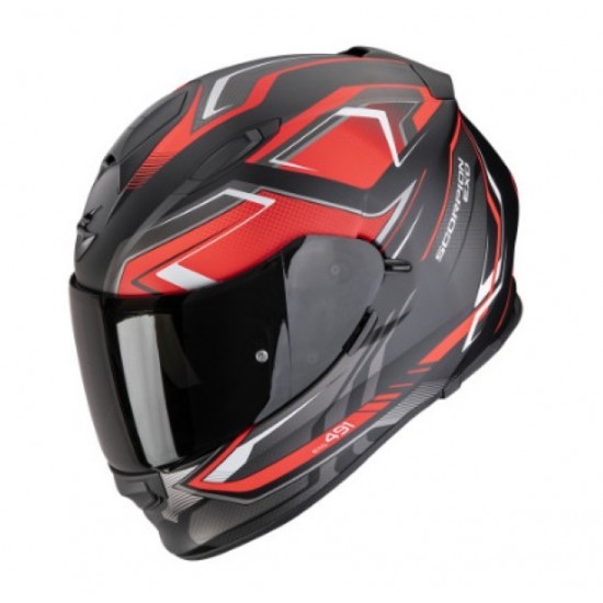SCORPION EXO-491 ZUMO negro mate rojo visor interior 48-517-24