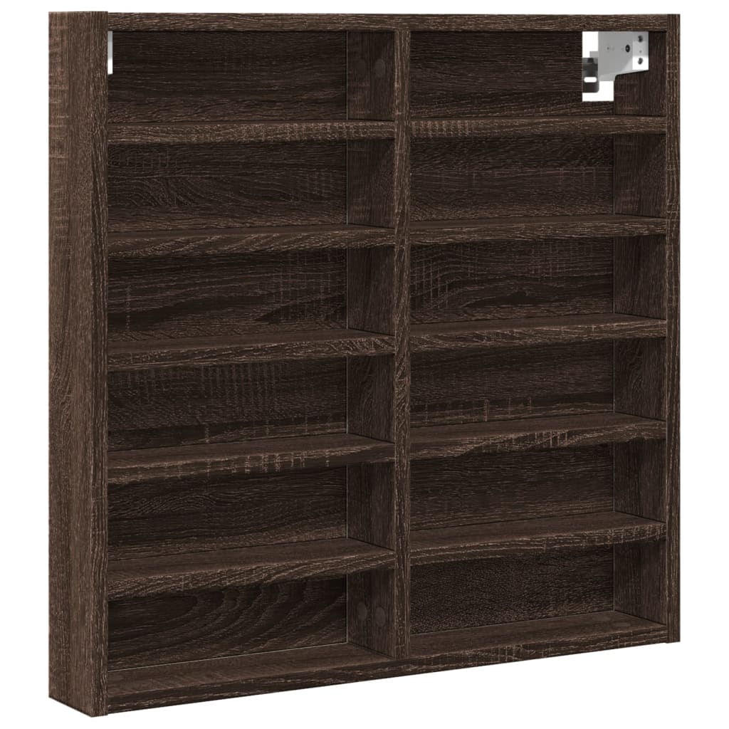 vidaXL Vitrina de madera ingeniería blanca 60x8,5x58 cm Multicolor