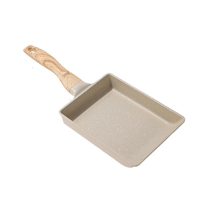 CA Sartén para tortilla japonesa - Antiadherente - Rectangular - Con cepillo de silicona y mango anti-escaldaduras extraíble