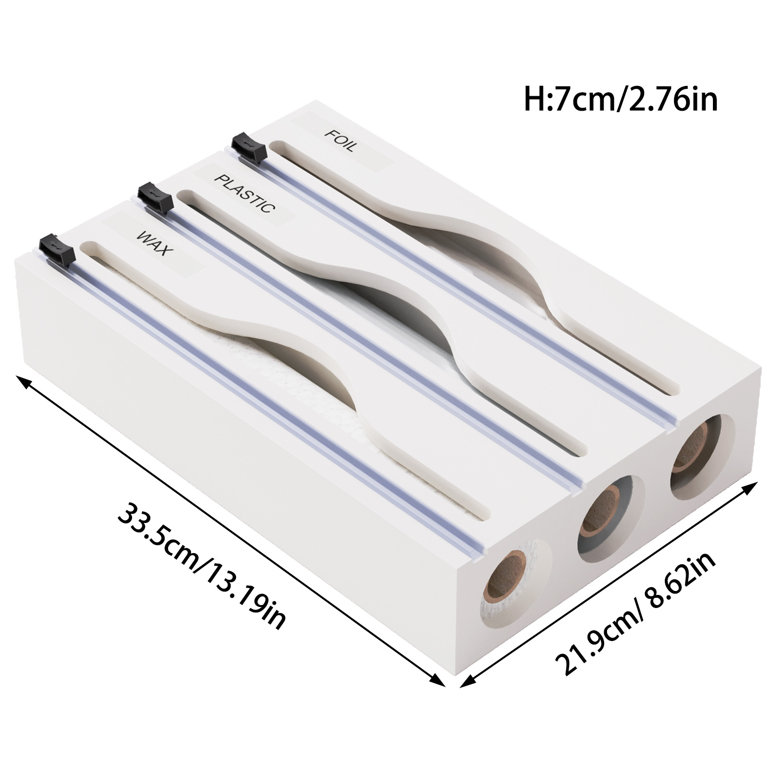 Dispensador con cortador, caja de almacenamiento de cocina