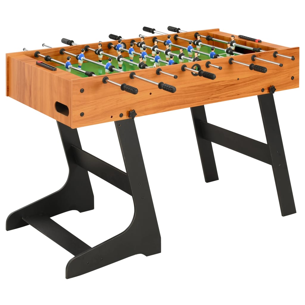 vidaXL Futbolín Plegable 121x61x80cm Juego Simulación de Deportes Color Marrón claro, Negro, y mas