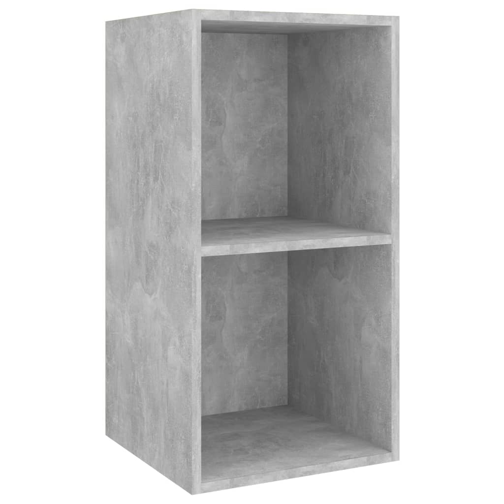 vidaXL Mueble de pared de TV madera contrachapada hormigón 37x37x72 cm