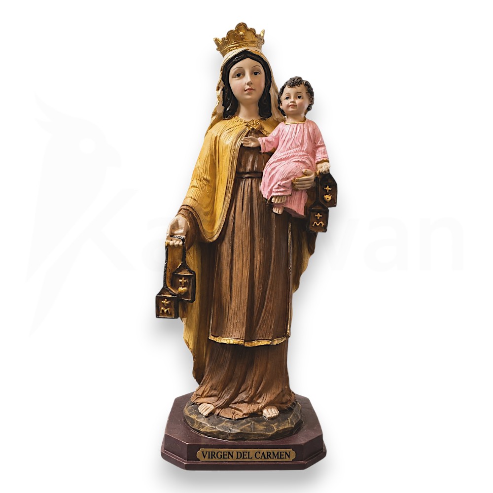 Figura Religiosa de Santo Católico - Estatua Devocional para Altar Doméstico, Capilla o Mesa de Oración, diseño tradicional católico con acabado detallado, ideal para sala, dormitorio, oficina y rincones de meditación espiritual
