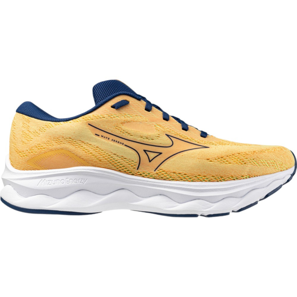Zapatillas Mizuno Wave Serene Amarillo Neo Lime Azul Marino J1Gc2459-03 Running Hombre