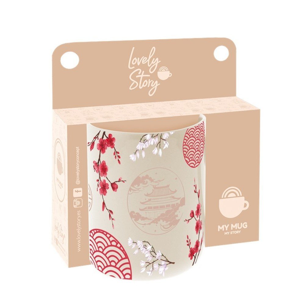 LOVELY TAZA 330 ML SAND KYOTO HERITAGE CAJA:2 unidades REGALOS ADULTOS