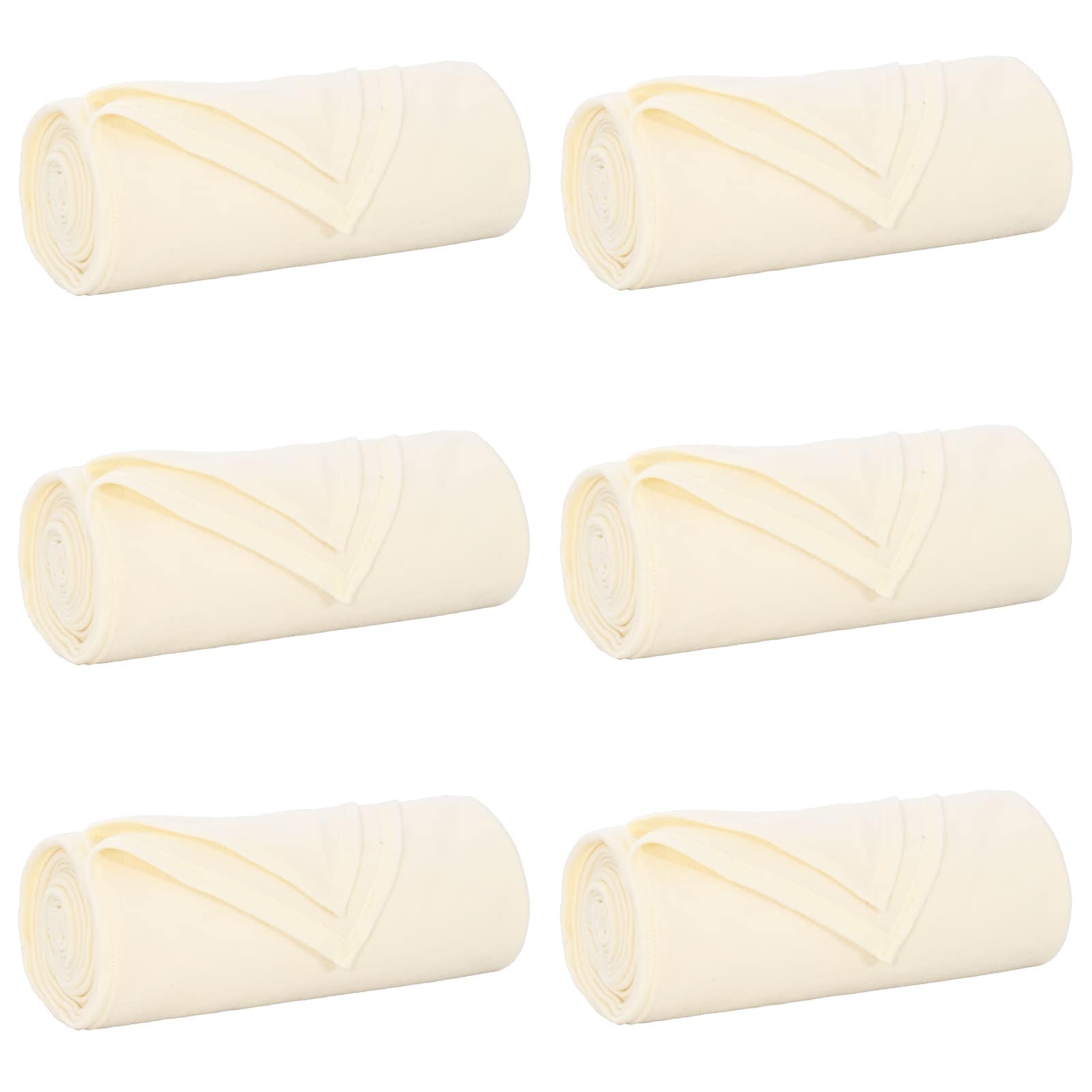vidaXL Mantitas de Sofá 6 uds. Crema 170 x 130 cm 1.86 kg Fleece