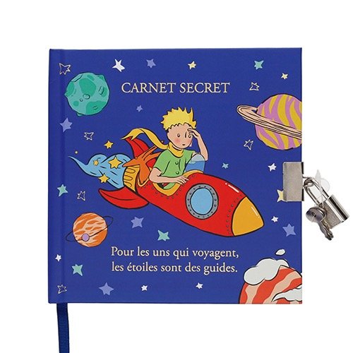 KIUB DIARIO SECRETO + CANDADO Y LLAVE EL PRINCIPITO AZUL COLLECTION LPP ENFANTS 15x15x1 Cms.
