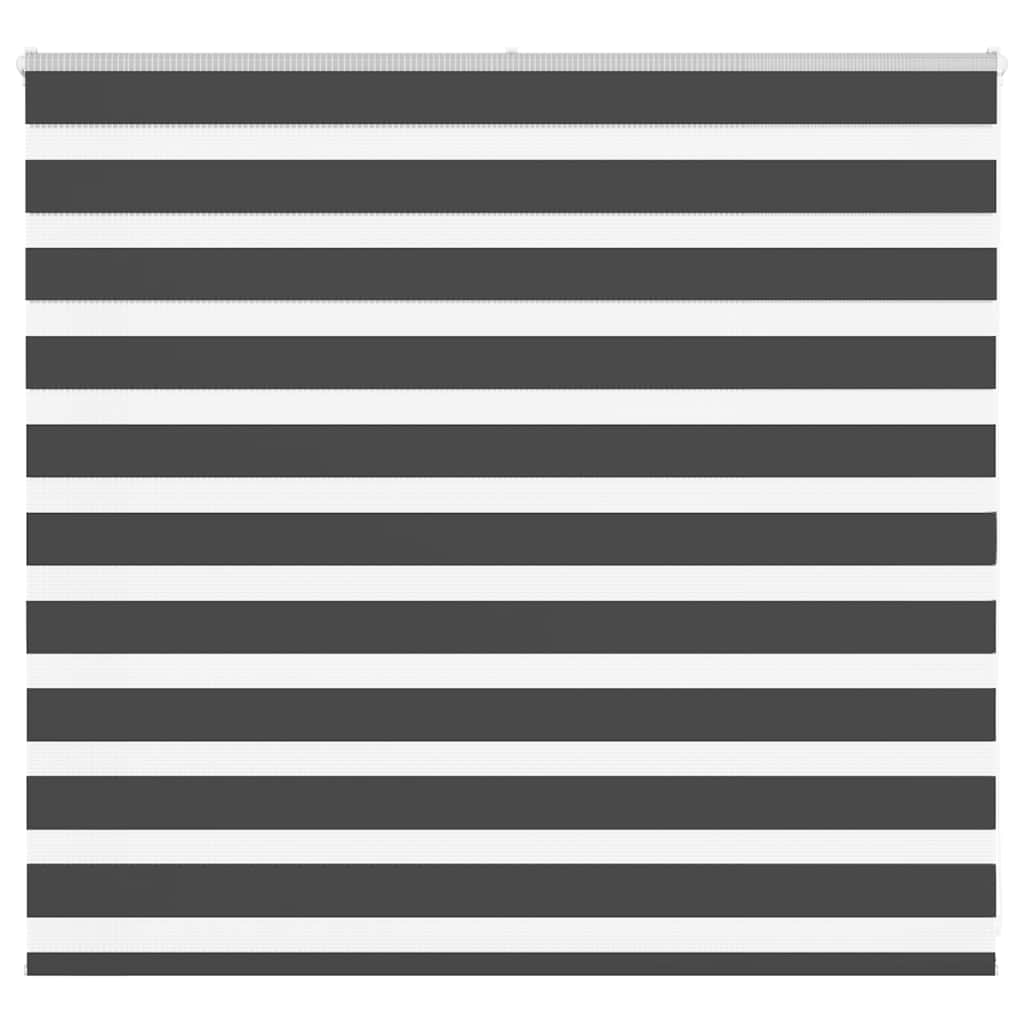 vidaXL Estor cebra negro 155x100 cm tejido ancho 150,9 cm poliéster