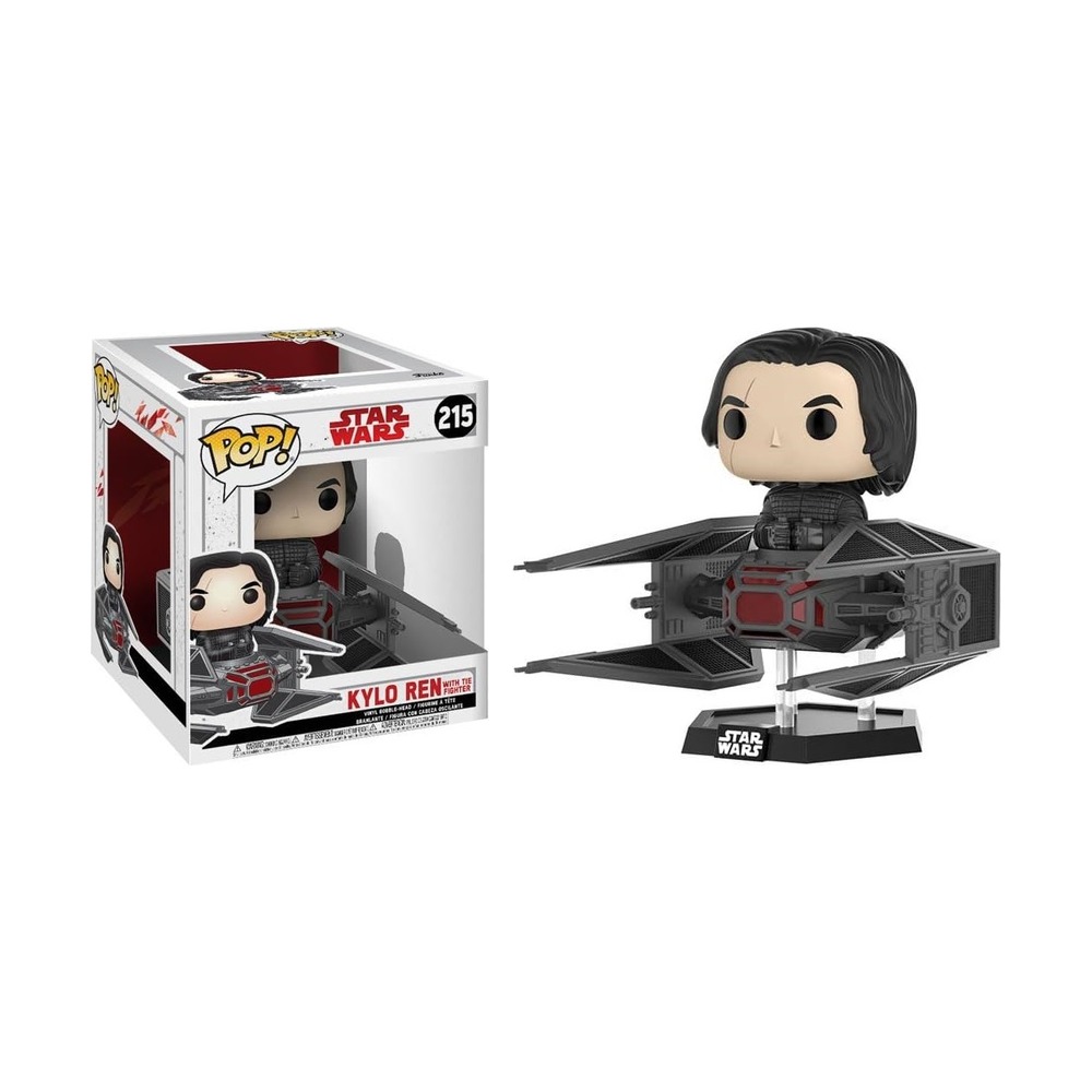 FUNKO POP! DELUXE STAR WARS - KYLO REN CON TIE FIGHTER, 20154, Nº 215, TIENDA CON LICENCIA OFICIAL, FIGURA, JUGUETE, CABEZÓN, VINILO, MUÑECO, PELÍCULA, NAVE, GUERRA DE LAS GALÁXIAS