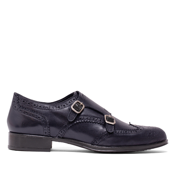 ELODIE ZAPATO CA-834 FESTON DOBLE HEBILLA MARINO
