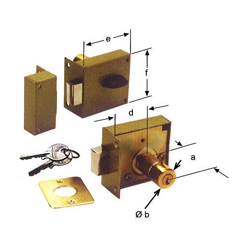 Cerradura Palanca URKO izquierda 38-60