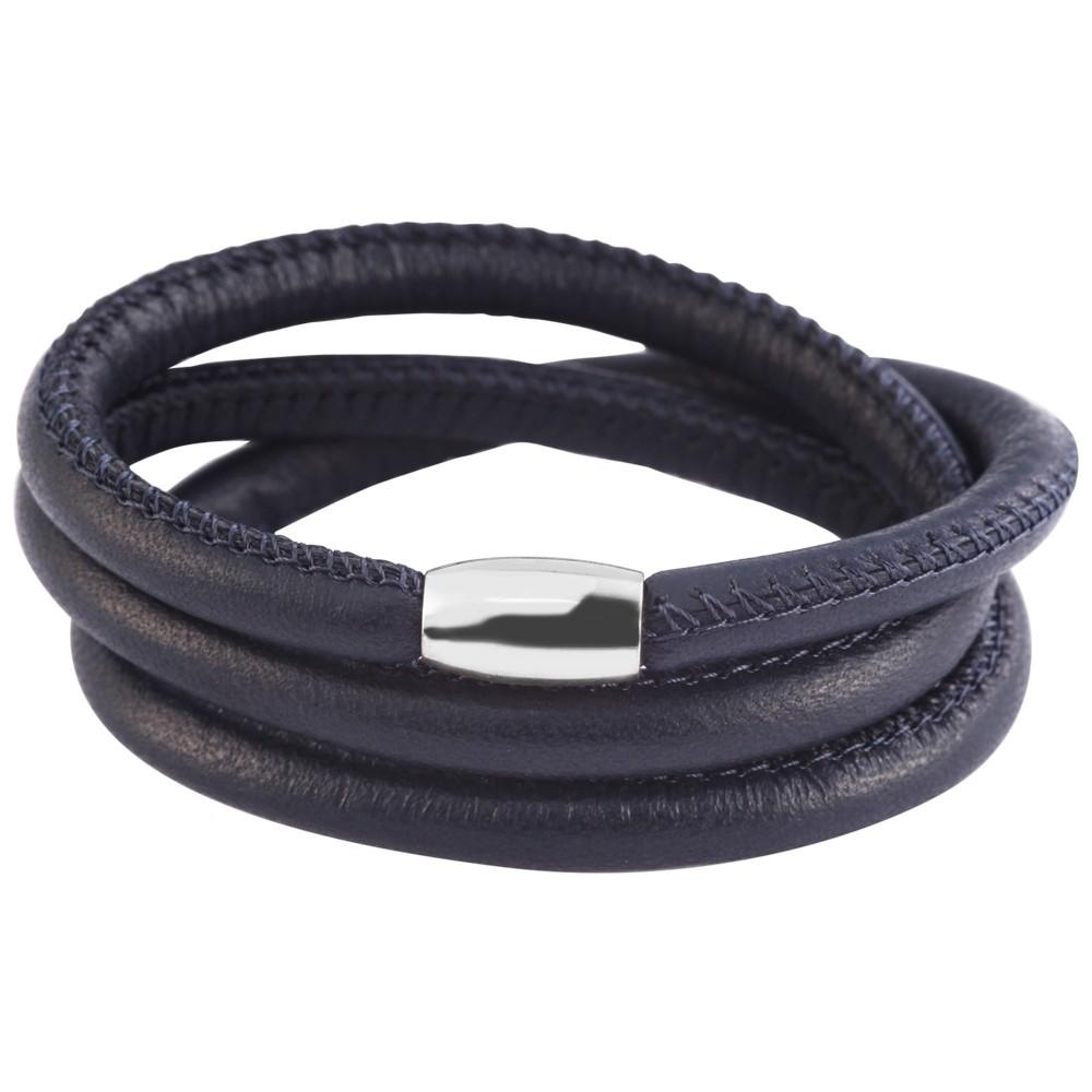 Akzent® Pulsera Redonda de Couro Genuíno Cham Cham 57cm