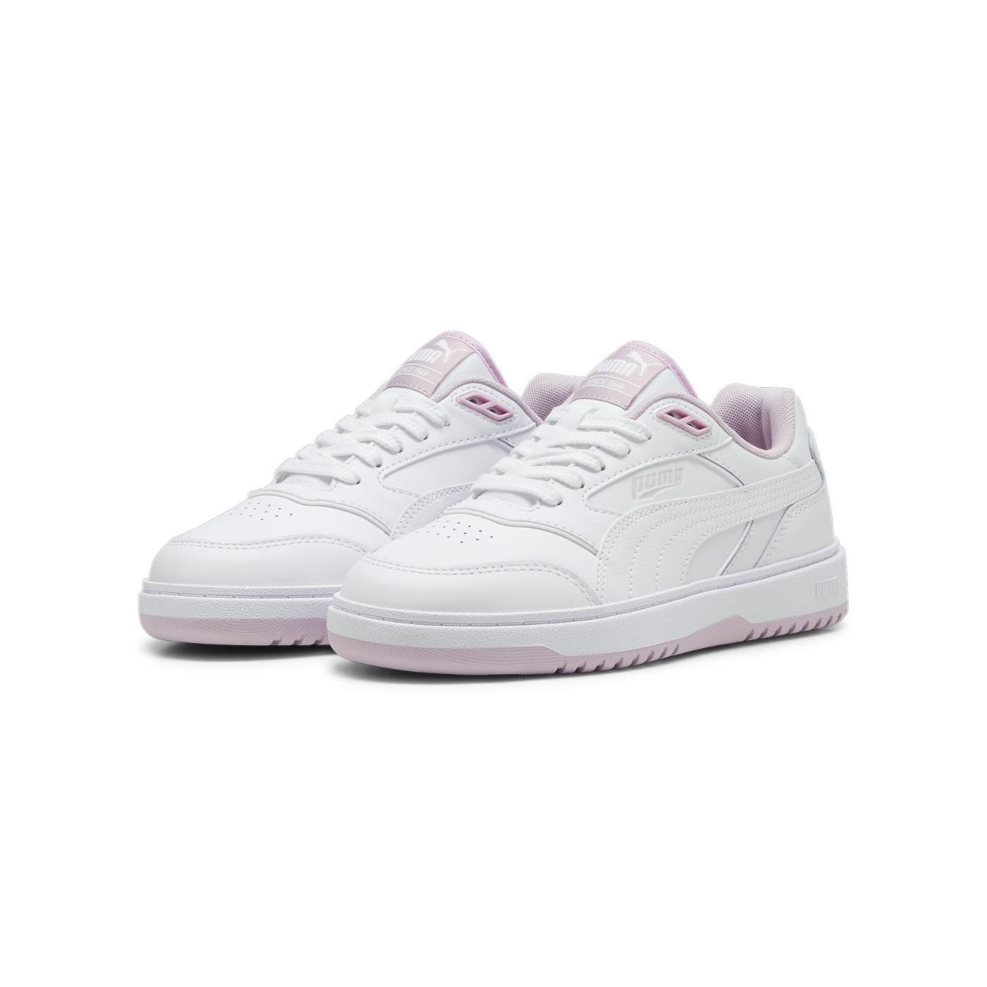 Zapatillas puma doublecourt blanco lila de mujer.