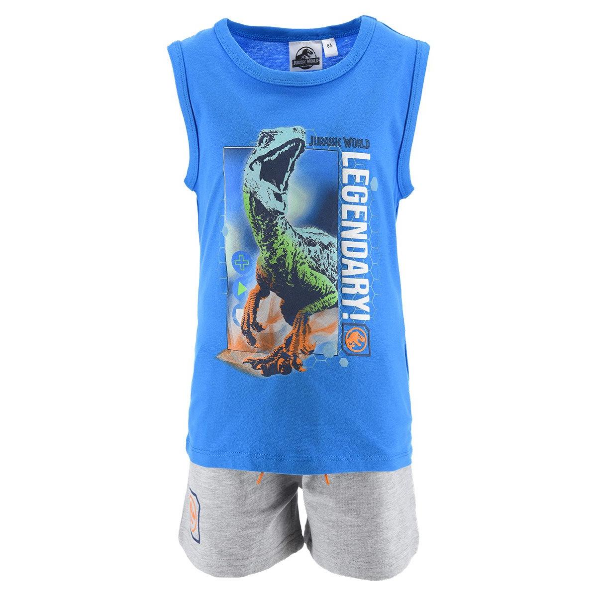 Sun City Conjunto verano dos piezas tirantes azul claro Jurassic World