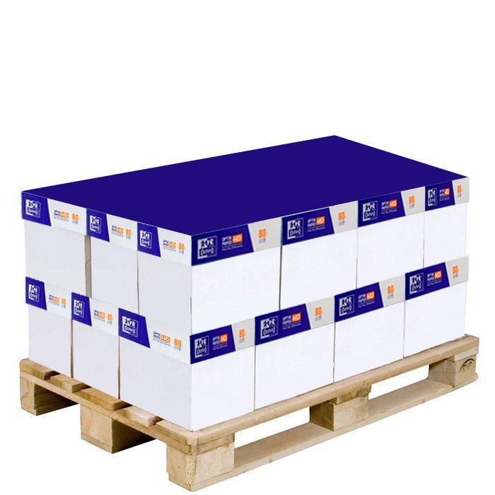 OXFORD PAPEL A4 500H 80G OXFORD MEDIO PALET CAJA:120 unidades  PAPEL A4 500H OXFORD