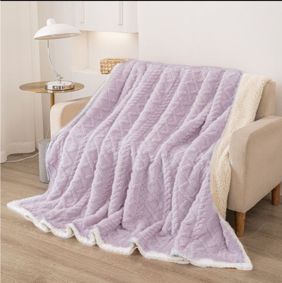 C.A | Manta Sofá Sherpa Invierno | Borreguillo Doble Capa | Extra Suave y Cálida | Gruesa y Confortable