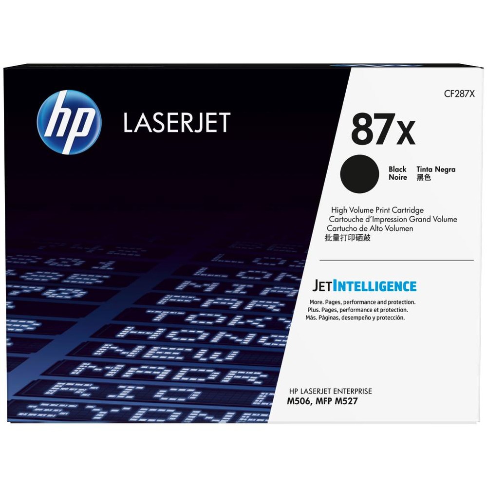 HP - Cartucho de tóner negro original HP 87X de alta capacidad para impresoras LaserJet Enterprise M506, M527, Flow E52545 y Pro M501 (18.000 páginas)
