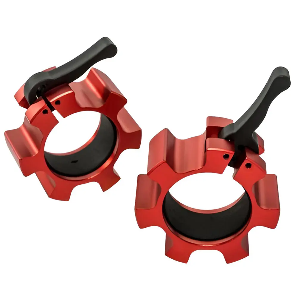 Ozio Fitness Cierres Topes de Pesas 2x 50 Mm Cross Training Aluminio (par) - Extra Ligeros - Abierto Bloqueado Desbloqueado