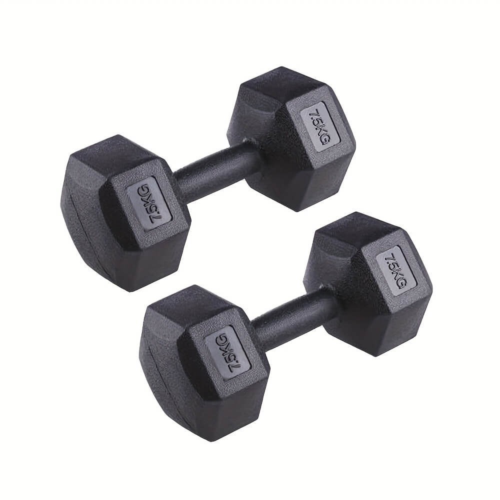 Juego De 2 Mancuernas Hexagonales Con Revestimiento De Vinilo, De 2,5 A 10 Kg, Para Culturismo Y Fitness, Para Hombres En El Gimnasio En Casa