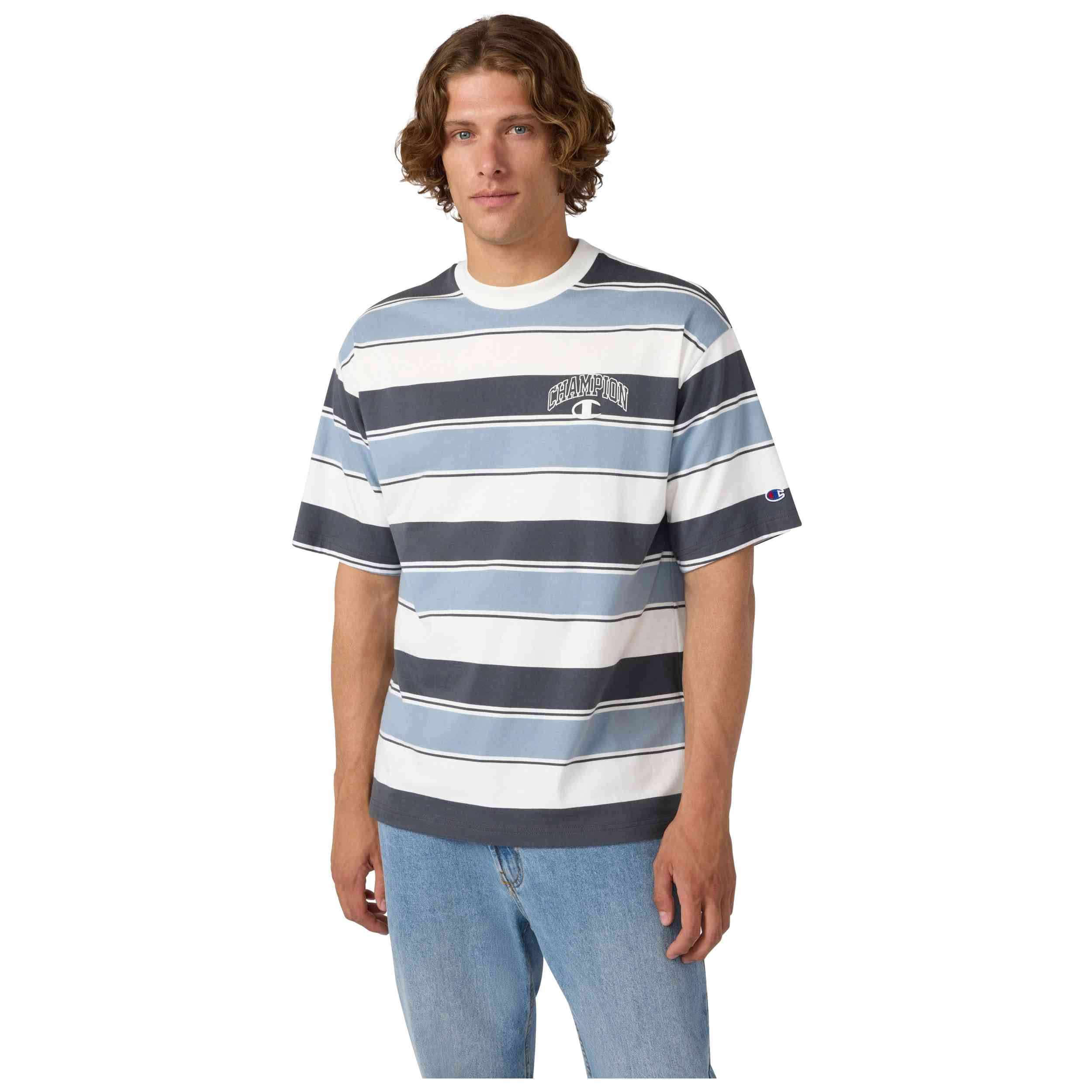 Camiseta De Manga Corta Champion modelo Crewneck T-Shirt para Hombre en color CMCP/FGY/CLBL