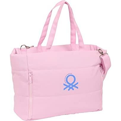 Safta Bolso con Bolsillo para Portátil 14,1 Benetton Pink 54X17X31 Cm Producto Oficial Especial Regalos para Todos