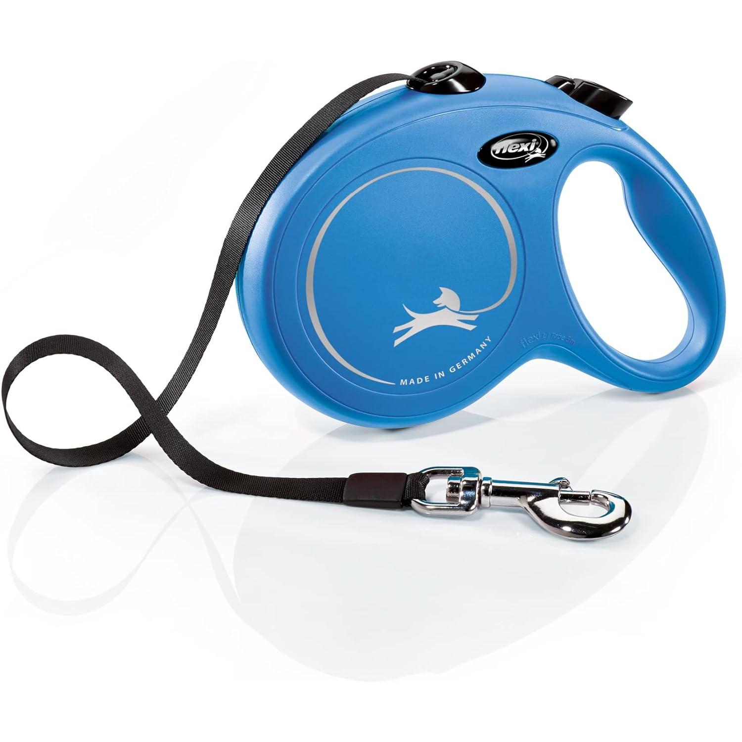 Correa Flexi New Classic M Cinta 5M AZUL  - Para Perros de Hasta 25 Kg