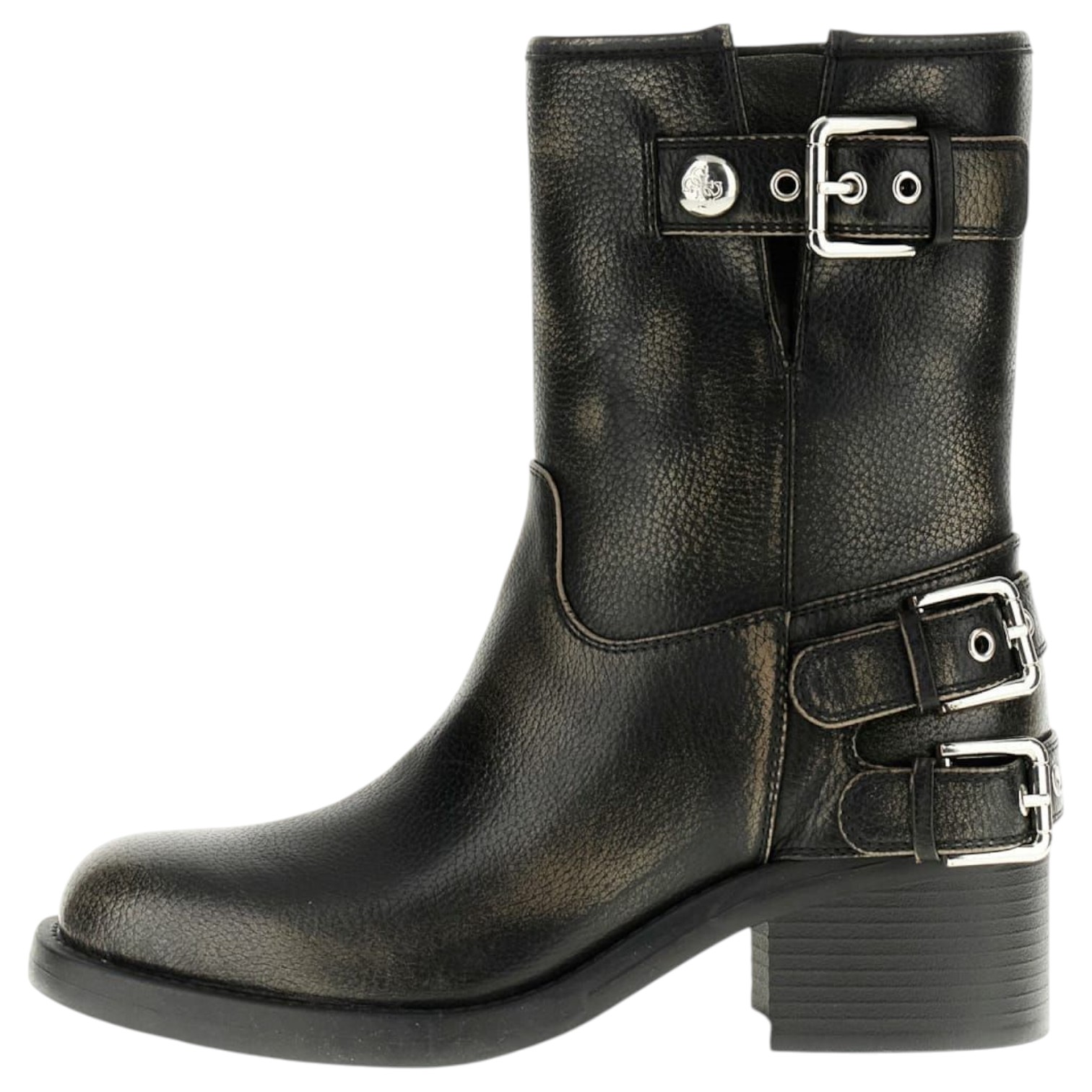 Stivaletto Guess Donna Matley 2 Con Tacco Leather Black Taupe
