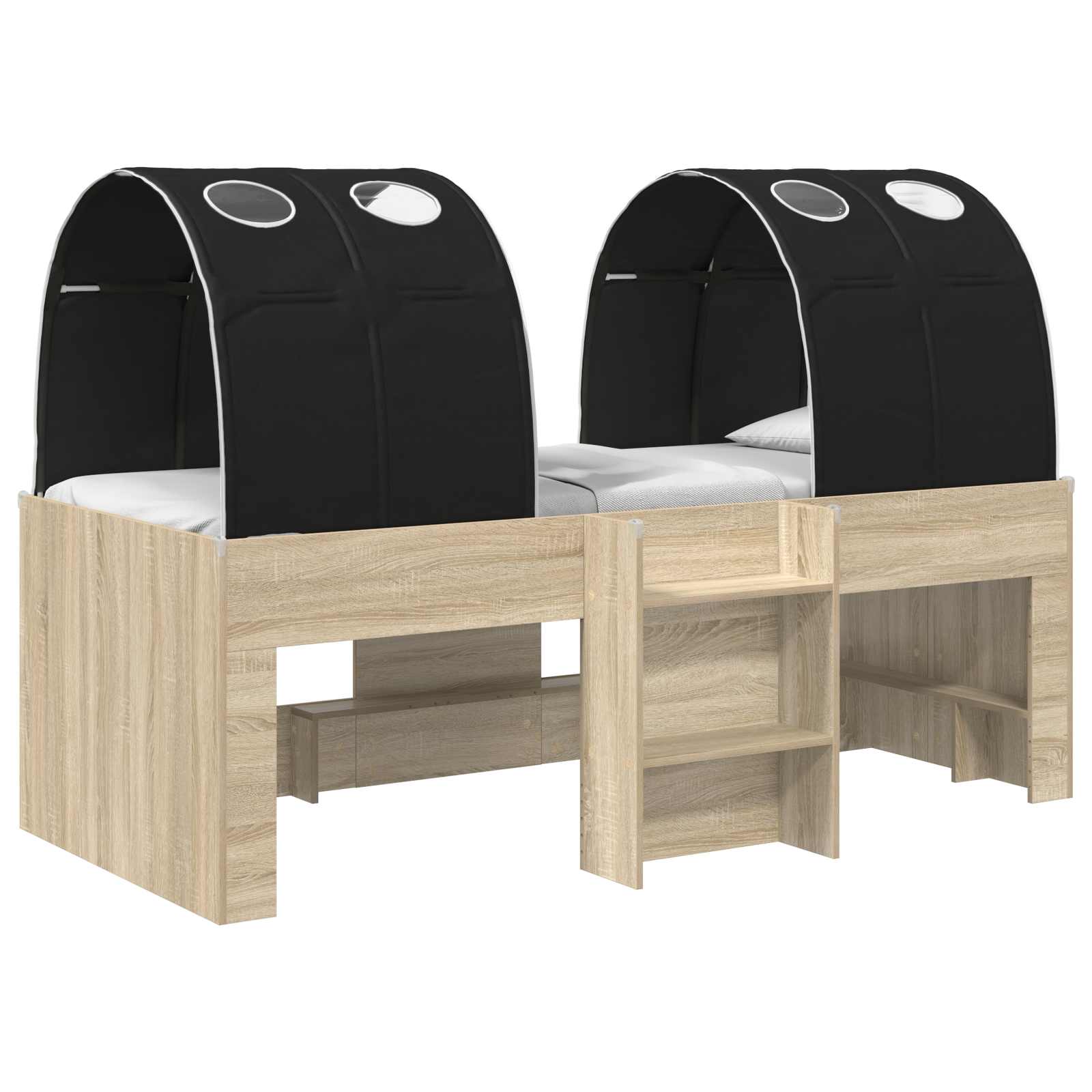 vidaXL Cama con Túnel 3 uds. Madera de ingeniería 90 x 190 cm Multicolor