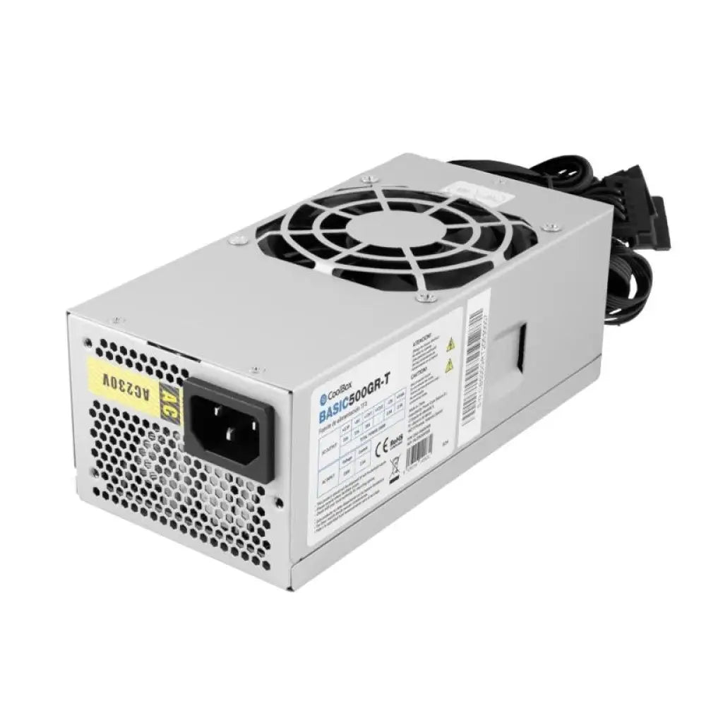 Coolbox - Fuente de alimentación TFX Basic 500GR-T de 500 W con tecnología 12 V monorriel, control térmico del ventilador y protecciones OCP, OVP, SCP para procesadores Intel Haswell