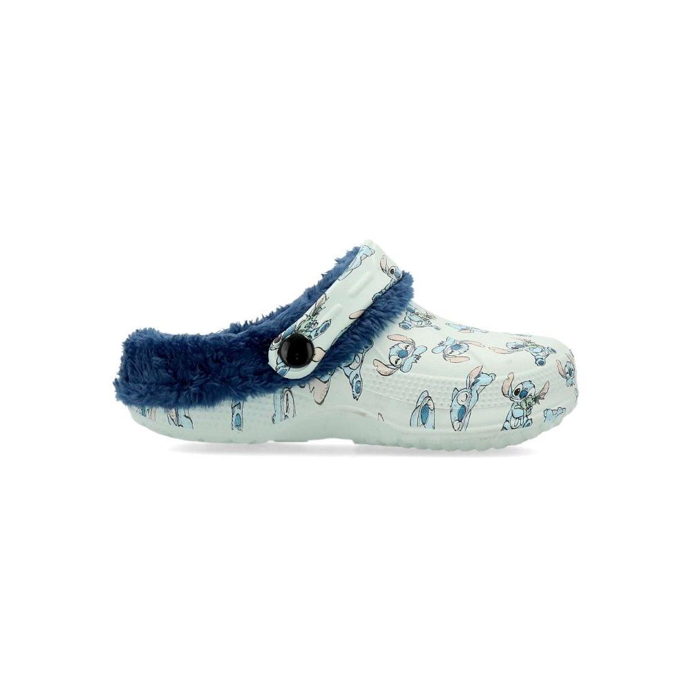 Cerdá - Zapatillas de casa zueco Stitch para niño con forro de pelo sintético, suela de goma ligera y flexible, color azul