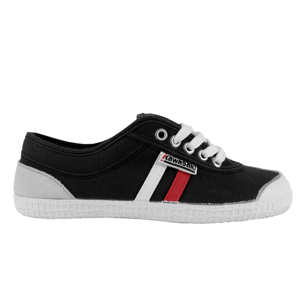 Kawasaki Retro 23 Canvas Shoe K2360W14 Black Red/White Stripe