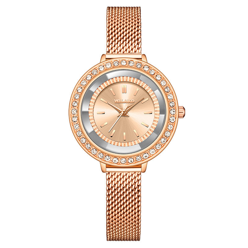 TK Nuevo reloj para mujer con piedras brillantes, disponible en correa de malla italiana o malla, movimiento de cuarzo, un reloj de lujo para la mujer