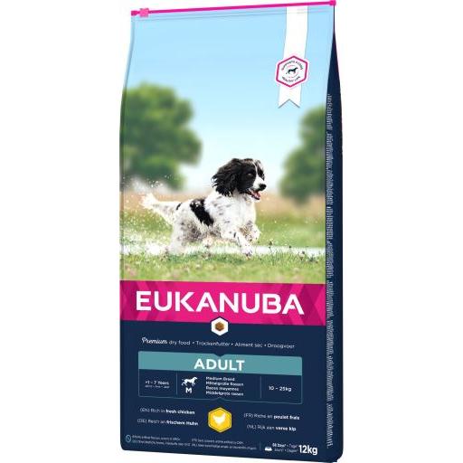 Eukanuba – Pienso para perros adultos medianos Eukanuba pollo.