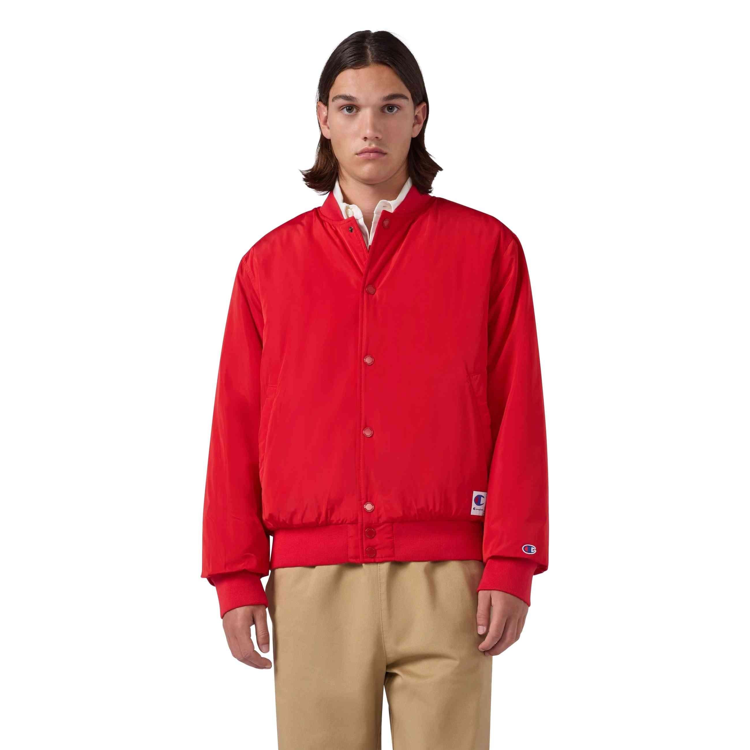 CAZADORA CHAMPION ROJA BUTTONED POLAR COACH JACKET