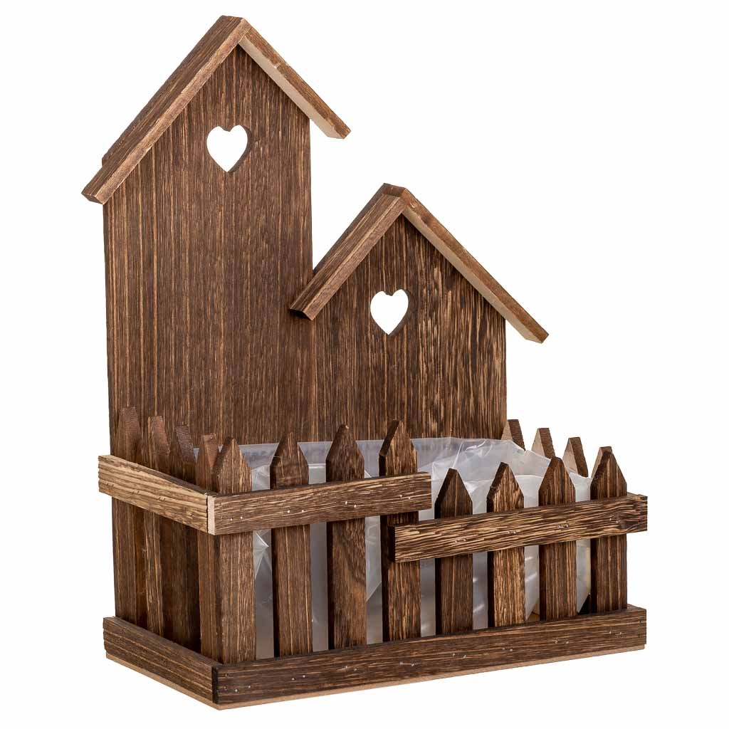Wonderlust Deco - Soporte de madera marrón 26.5x15x35 Marrón 26.5x15x35h cm