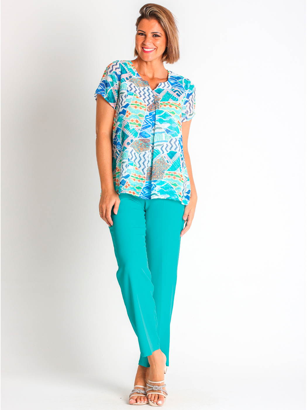 3671560  BLUSA PLUMETI ESTAMPADO