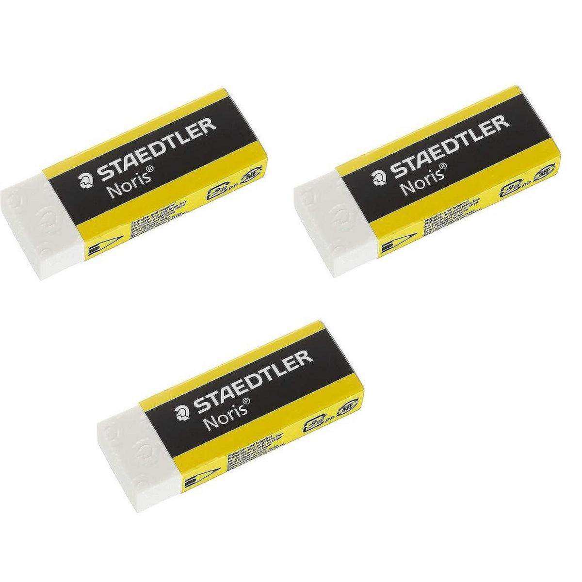 STAEDTLER. Goma de Borrar Noris. Mínimo Desmenuzamiento, Faja Deslizante, Sin Ftalatos Ni Látex