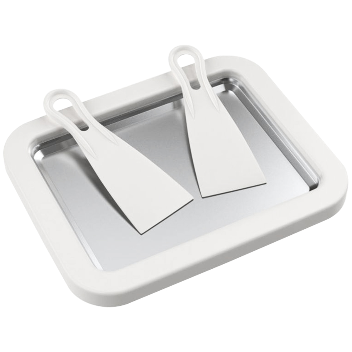 Máquina para hacer helado con 2 espátulas, placa multifuncional para alimentos dulces fritos y rollo de helado