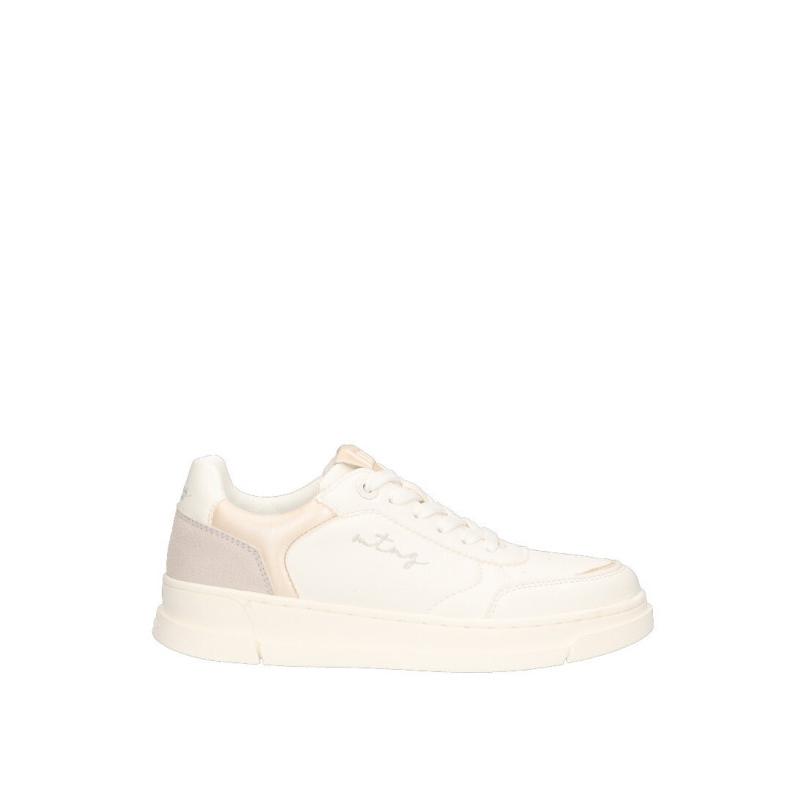 Zapatillas Basico Mustang - Mujer - Suela Plana - Modelo 60367 - Color Blanco