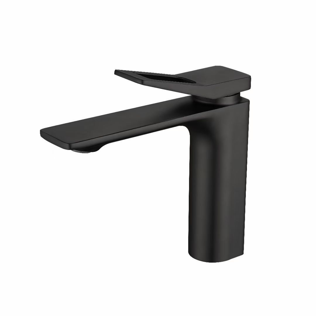Grifo de Baño de Latón Cromado Termostático Negro