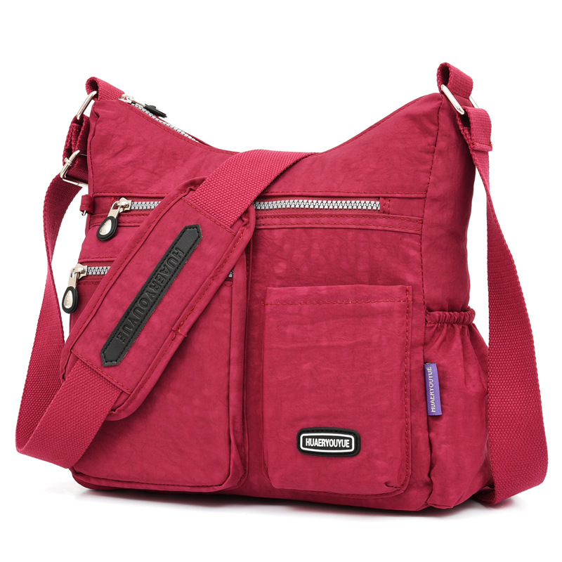 Bolso cruzado para mujer, bolso impermeable con múltiples bolsillos, bolso de hombro, mensajero grande ligero