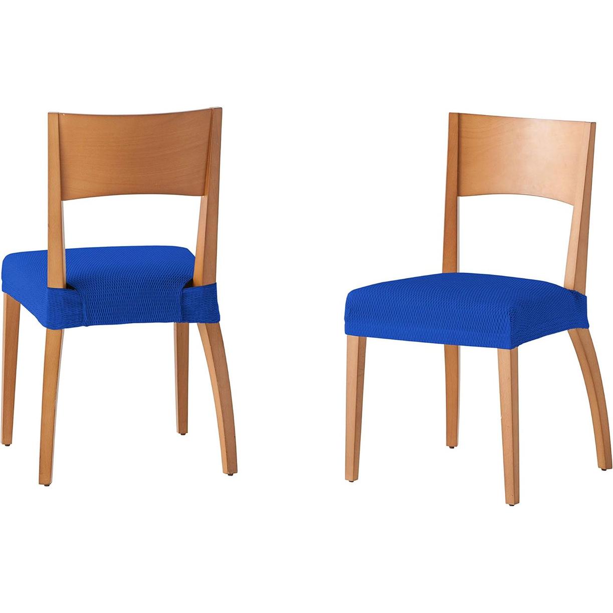 HIPERMANTA. Funda de silla JACQUARD ELÁSTICA modelo TUNEZ (CONTIENE 2 UNIDADES). Poliéster 100%. Lavables y fáciles de colocar.