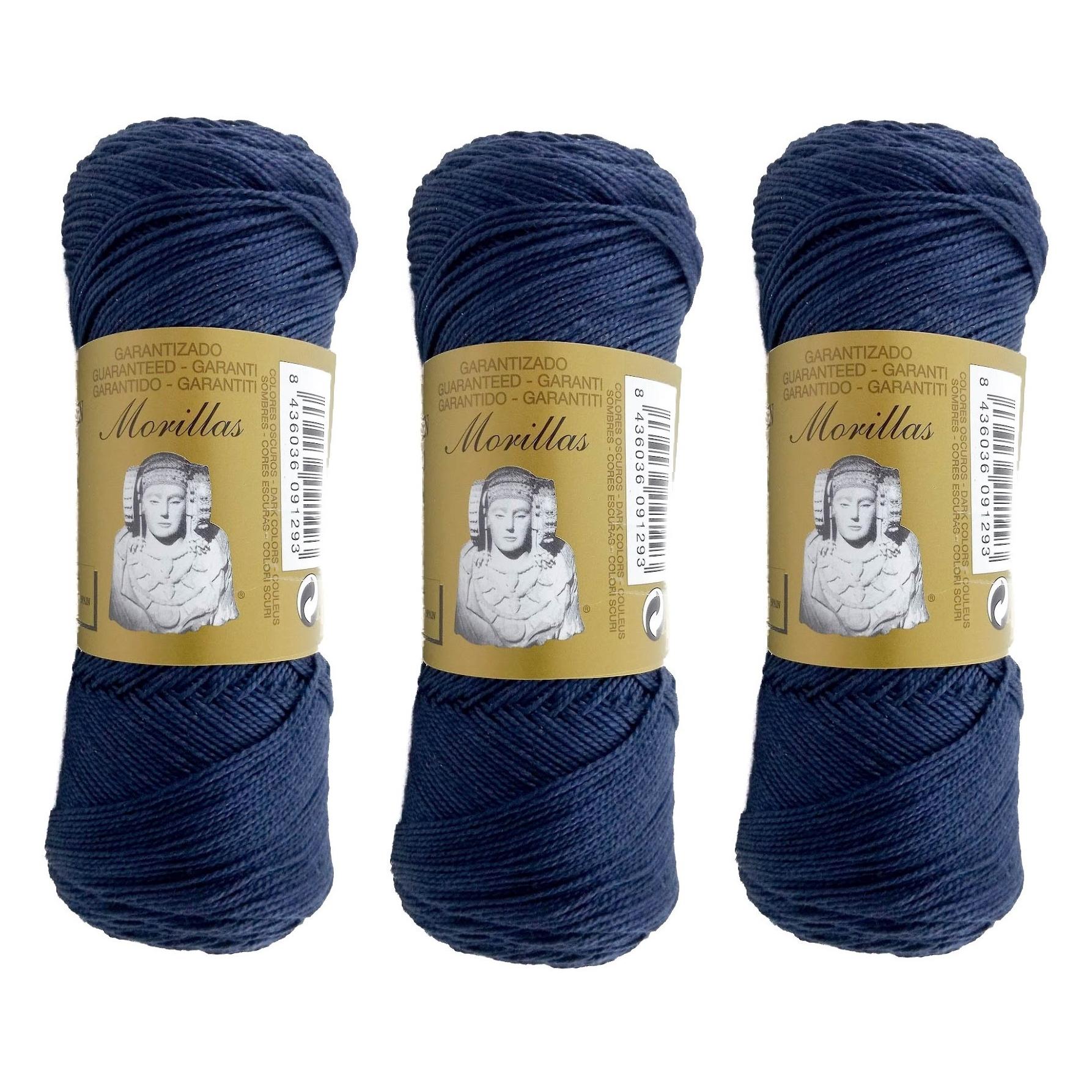 MORILLAS 3pcs Perlés en 5, 8 ó 12 a elegir - Hilo de Algodón para Ganchillo Hilado 100% Algodón para DIY y Tejer a Mano (1u*70 g), Enviado desde la fábrica en  España