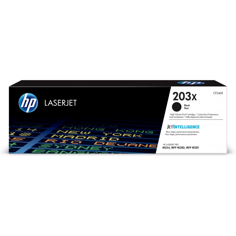HP - Cartucho de tóner Original LaserJet 203X negro de alta capacidad CF540X