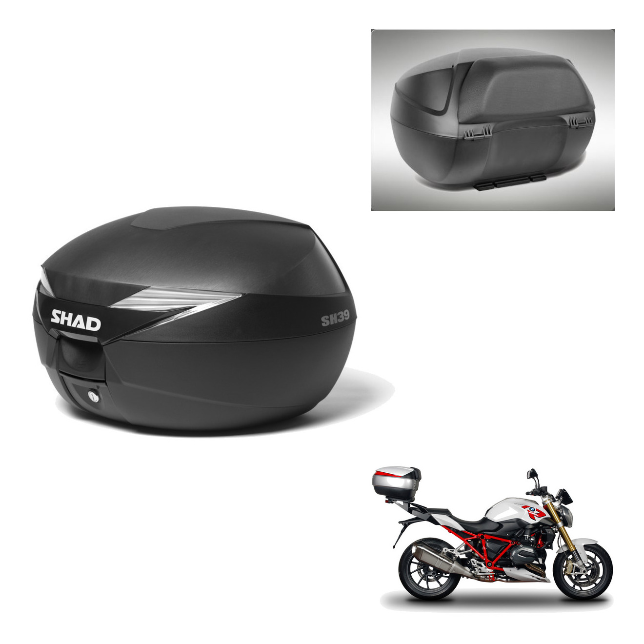 Baul Trasero + Respaldo De Pasajero + Herraje Montaje Sh39 Sh 39 KIT-240234