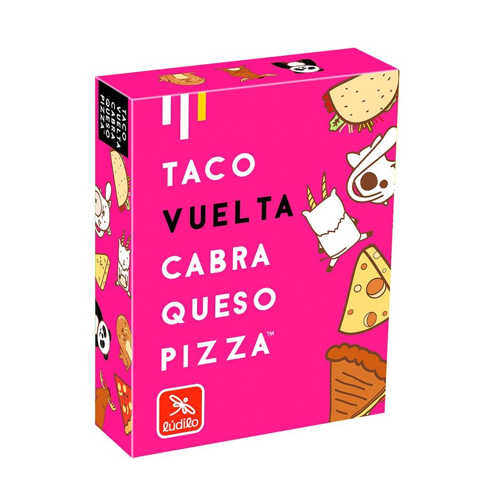 Juego de cartas Taco, Vuelta, Cabra, Queso, Pizza.  Ludilo